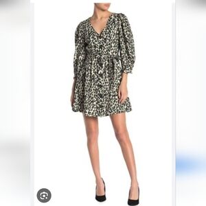 Alexia Admore Leopard Print Button Up Dress. Size 10